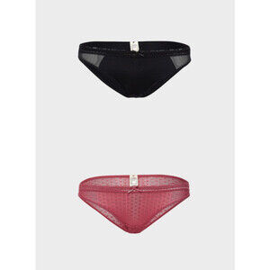 Dorina Reese Lace Brazilian Brief 2-Pack In Black/Pink Size XS